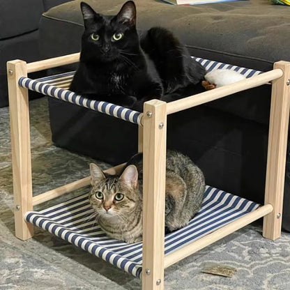 deux chats couches hamac pour chat
