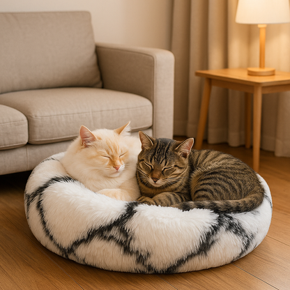 Lit rond en forme de Donut pour chat