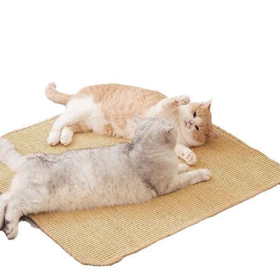 deux chats jouent sur le Tapis pour griffe chat multi - usages 