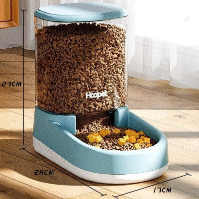 dimensions du Distributeur automatique de croquettes pour chat bleu