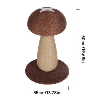 dimensions du Griffoir chat, champignon Shiitake 