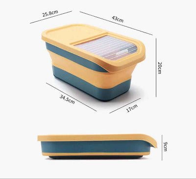 Boite à croquettes pour chat | Conservation Fraîcheur - dimensions sans roulettes