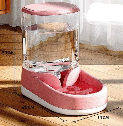Distributeur automatique d'eau pour chat rose