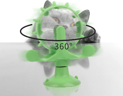 Distributeur Jouet de croquettes pour chat Grande roue tourne à 360°