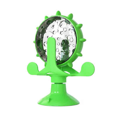 Distributeur Jouet de croquettes pour chat Grande roue vert