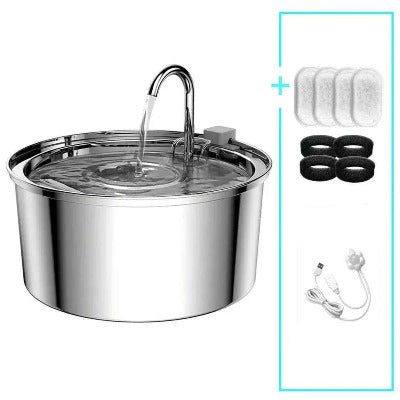 Fontaine a eau chat avec robinet avec filtres et détecteur mouvement