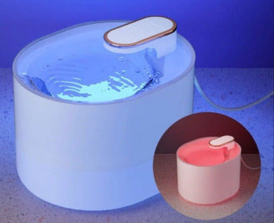 lumière batterie de la Fontaine a eau chat - Rotative blanche