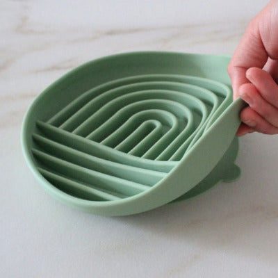 Gamelle anti glouton chat en silicone fond antidérapant
