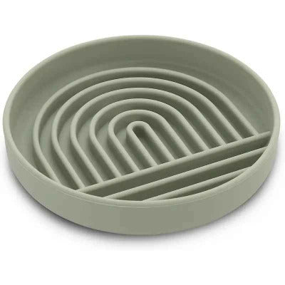 Gamelle anti glouton chat en silicone vert