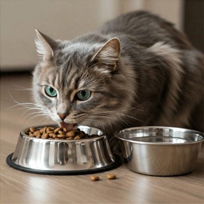 Gamelle chat | AntiÉclaboussure -eau et croquettes