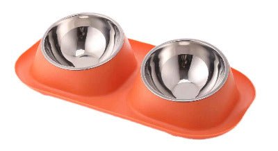 Gamelle chat | Double bol Ergonomique - orange