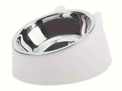 Gamelle chat | Oreilles de chat inclinaison à 15° - blanc