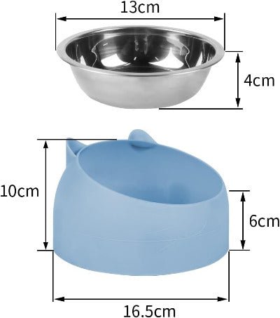 Gamelle chat | Oreilles de chat inclinaison à 15° - dimensions