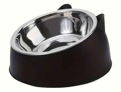 Gamelle chat | Oreilles de chat inclinaison à 15° - noir