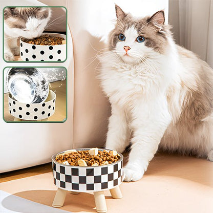 Gamelle pour chat surélevée - Black & White - Chat - Mellow