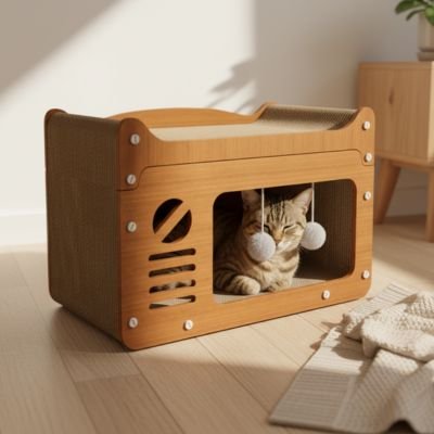 Griffoir Chat | ProtectDesign chat couché à l'intérieur