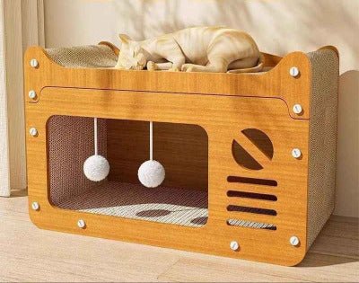 Griffoir Chat | ProtectDesign chat dort sur le griffoir