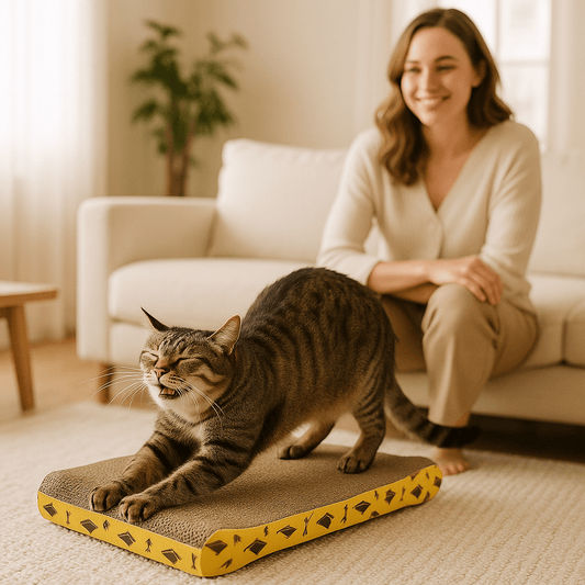 Griffoir en carton pour chat réversible - Chat - Mellow