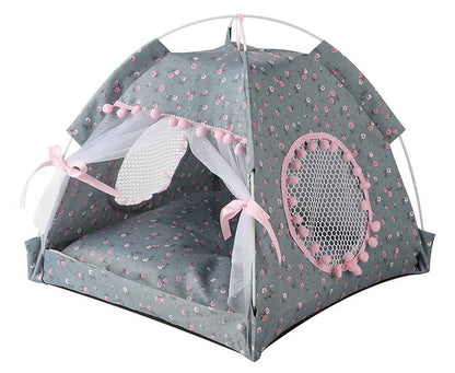 gris tente pour chats