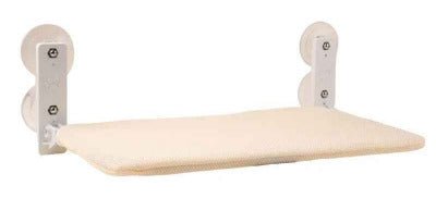 Hamac chat fenêtre ventouse ou mural, perchoir lit pliable beige