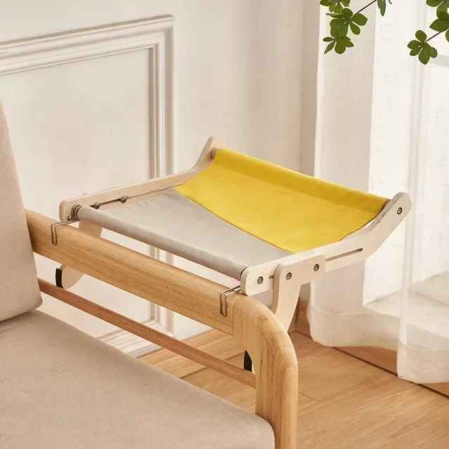 hamac chat gris jaune