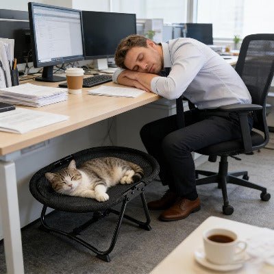 hamac chat sur pied | Lit de Camp Pliable - Chat - Mellow
