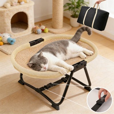 hamac chat sur pied | Lit de Camp Pliable - Chat - Mellow