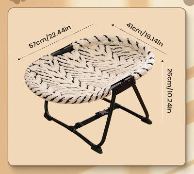 hamac chat sur pied | Lit de Camp Pliable - Chat - Mellow