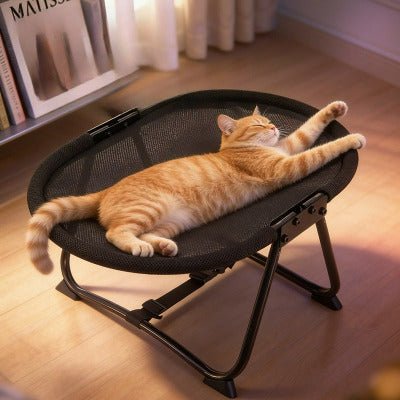 hamac chat sur pied | Lit de Camp Pliable - Chat - Mellow