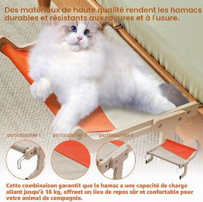 Hamac pour chat / Design bois - Chat-Mellow