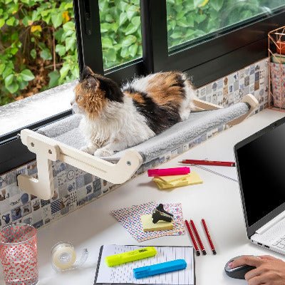 Hamac pour chat / Design bois - Chat-Mellow