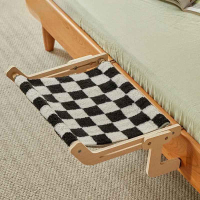 Hamac pour chat ,lit design en bois carreaux