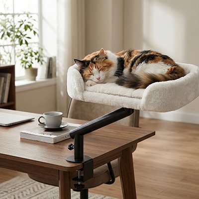 Hamac pour Chat | Perchoir de Bureau ou Table - Chat - Mellow