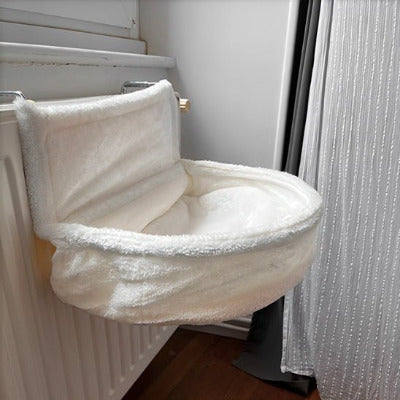 hamac pour chat radiateur blanc