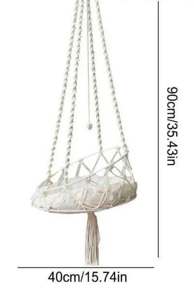 Hamac Suspendu Chat | Bohème Macramé - Chat - Mellow
