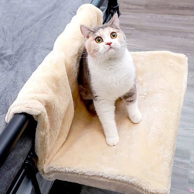 Hamac suspendu pour chat, lit radiateur  sur barrière de lit