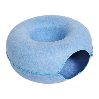 lit pour chat bleu