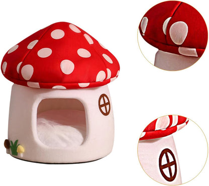 motifs de la niche à chat champignon