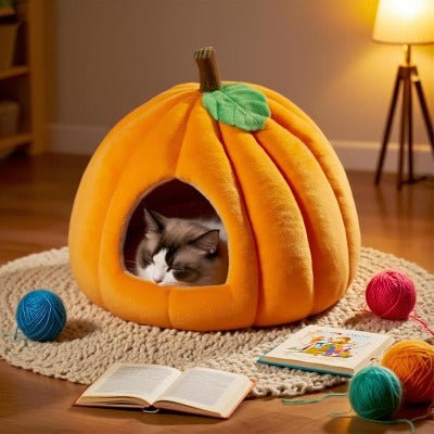 Niche à chat | Citrouille Moelleuse - Chat-Mellow