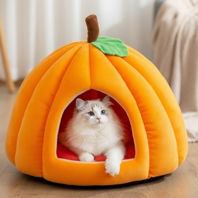 Niche à chat | Citrouille Moelleuse - Chat-Mellow