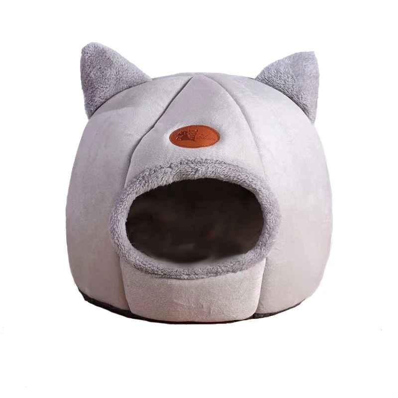 niche pour chat gris