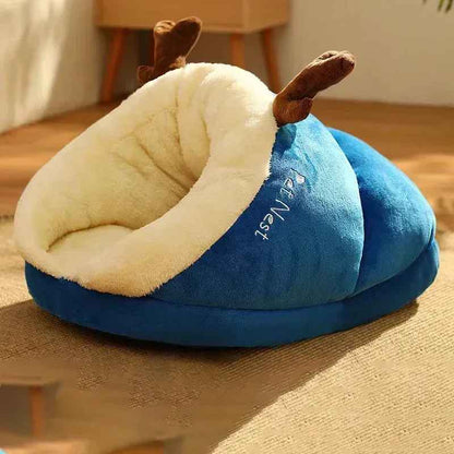 niche pour chat bleu