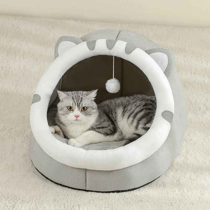niche pour chat gris