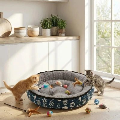 Panier Chat | Réversible rond - Chat - Mellow