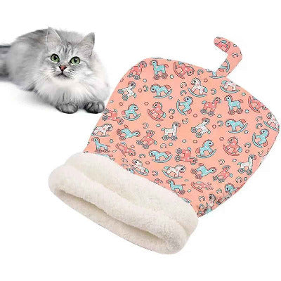 sac de couchage pour chat rose
