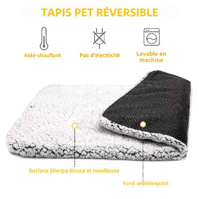 tapis de lit  pour chat réversible