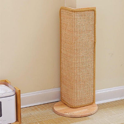 Tapis pour griffe chat multi - usages installé sur un coin de mur