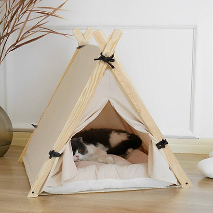 tente pour chat chat dort
