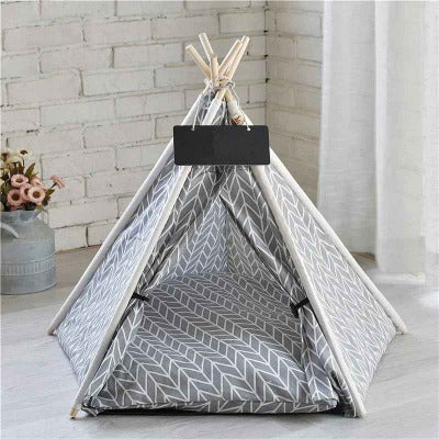 Tente Tipi pour Chat - Totem arêtes gris